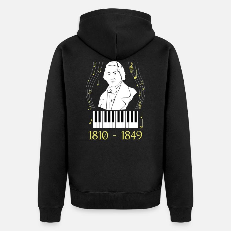 Frederic Chopin - Unisex Premium Bio Zip Hoodie - Schwarz