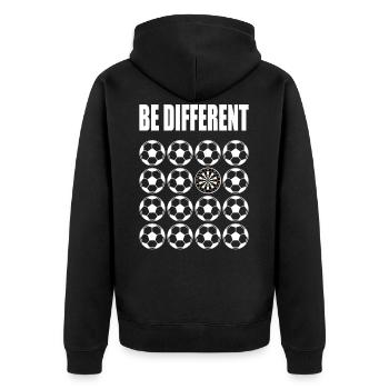 Darts Dart Dartboard - Unisex Premium Bio Zip Hoodie - Schwarz - Hinten - Nico (187cm)