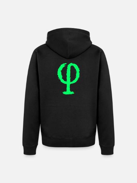 Ratio symbol - Unisex Premium Organic Zip Hoodie - black