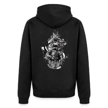 Astronaute sur la mer - Veste à capuche bio Premium Unisexe - noir - Dos - Nico (187cm)