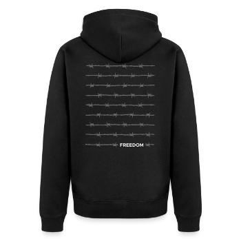 LIBERTÉ - Veste à capuche bio Premium Unisexe - noir - Dos - Nico (187cm)
