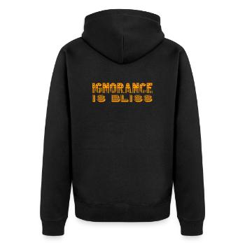 ignorance is bliss - Veste à capuche bio Premium Unisexe - noir - Dos - Nico (187cm)