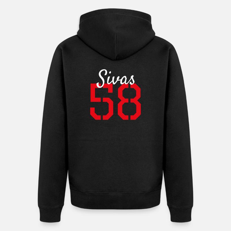 Cadeau Sivas 58 Turquie - Veste à capuche bio Premium Unisexe - noir