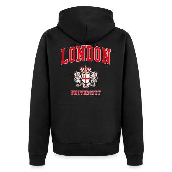 Université de Londres - Veste à capuche bio Premium Unisexe - noir - Dos - Nico (187cm)