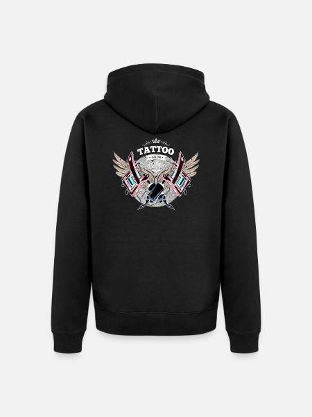Tattoo Design - Veste à capuche bio Premium Unisexe - noir