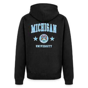 Université du Michigan - Veste à capuche bio Premium Unisexe - noir - Dos - Nico (187cm)