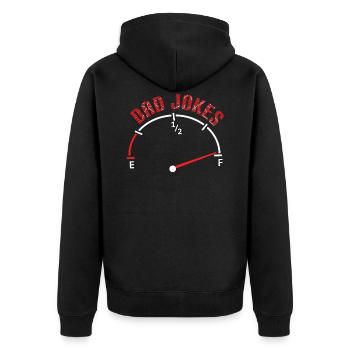 Blagues de papa - Veste à capuche bio Premium Unisexe - noir - Dos - Nico (187cm)