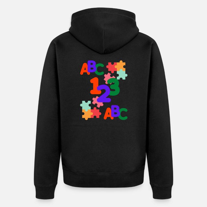 abc - Veste à capuche bio Premium Unisexe - noir