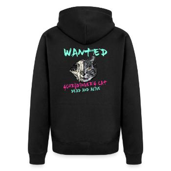 Schrödingers Katze Physik Schrödinger's Cat Geeks - Unisex Premium Bio Zip Hoodie - Schwarz - Hinten - Nico (187cm)