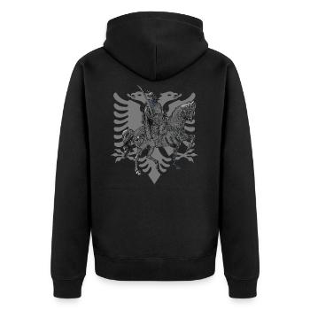 Eagle, gift idea - Unisex Premium Organic Zip Hoodie - black - Back - Nico (187cm)