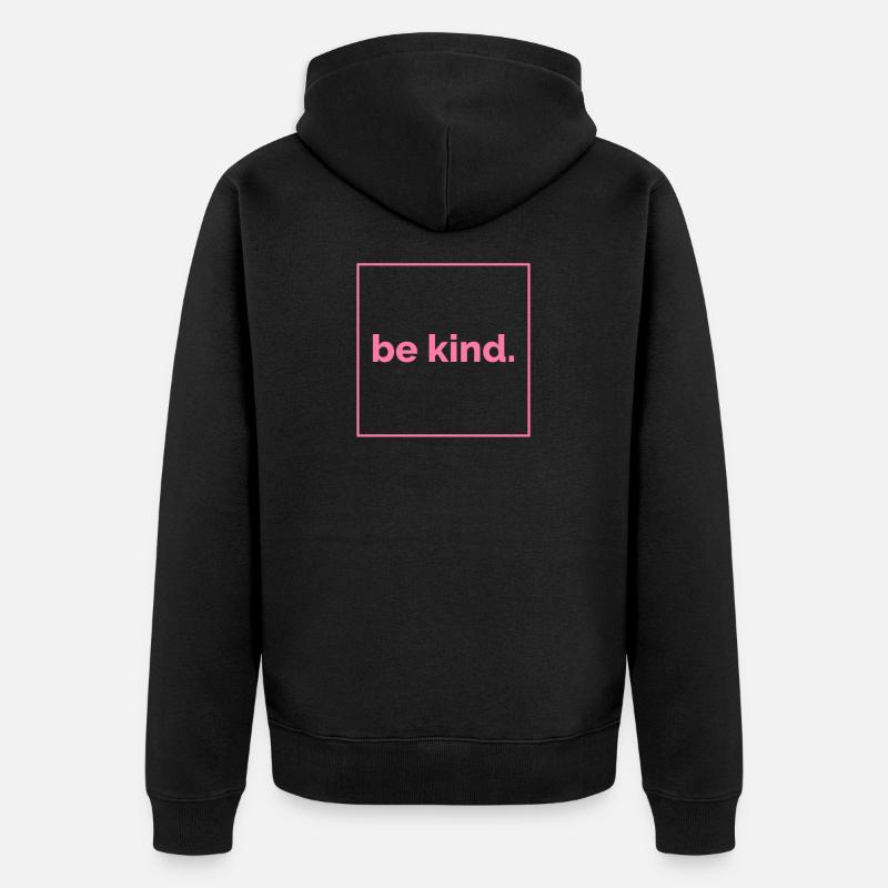 Soyez enfant, convivialité, diversité, humanité - Veste à capuche bio Premium Unisexe - noir