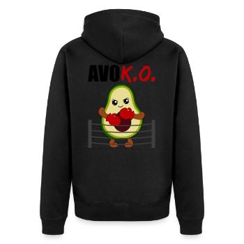 Avocado Boxer Sport de combat Cadeau Mignon Drôle - Veste à capuche bio Premium Unisexe - noir - Dos - Nico (187cm)