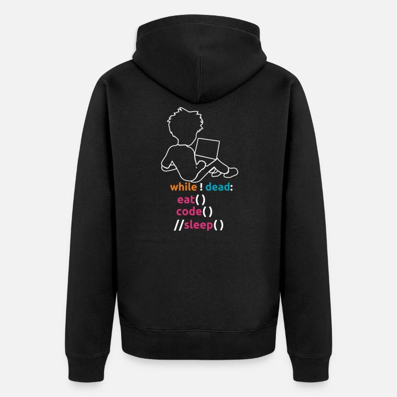 Programmierer Coder Informatik - Unisex Premium Bio Zip Hoodie - Schwarz