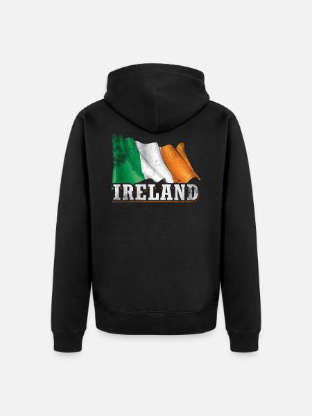 Irlande Drapeau - Veste à capuche bio Premium Unisexe - noir