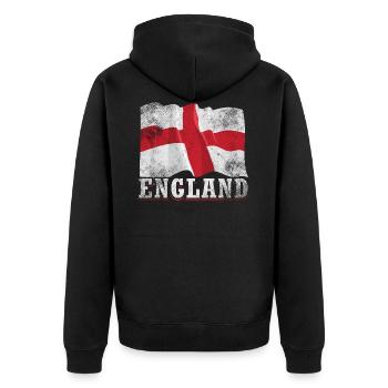 Drapeau de l’Angleterre - Veste à capuche bio Premium Unisexe - noir - Dos - Nico (187cm)
