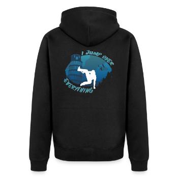 Je sauter Sur Tout Parkour Sports de roue libre - Veste à capuche bio Premium Unisexe - noir - Dos - Nico (187cm)