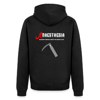 Anesthésiste, médecins ambulanciers - Veste à capuche bio Premium Unisexe - noir - Dos - Nico (187cm)