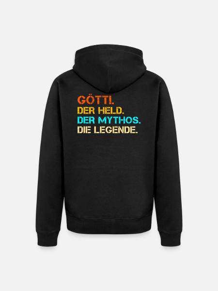 Götti - Unisex Premium Bio Zip Hoodie - Schwarz