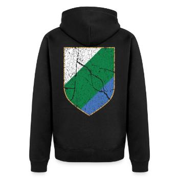 Armoiries des Abruzzes - Veste à capuche bio Premium Unisexe - noir - Dos - Nico (187cm)