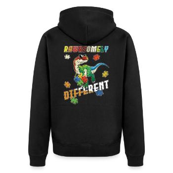 Journée de la conscience pour l’autisme - Veste à capuche bio Premium Unisexe - noir - Dos - Nico (187cm)