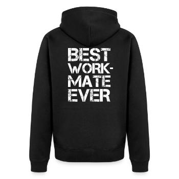Meilleur collègue, meilleur collègue de travail, cadeau - Veste à capuche bio Premium Unisexe - noir - Dos - Nico (187cm)