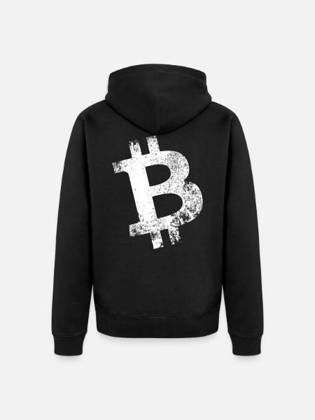 Bitcoin Crypto - Unisex Premium Organic Zip Hoodie - black