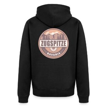 Zugspitze Bavière Allemagne Vintage Hiking Design - Veste à capuche bio Premium Unisexe - noir - Dos - Nico (187cm)