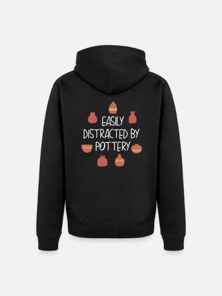 Potter Pottery - Unisex Premium Organic Zip Hoodie - black