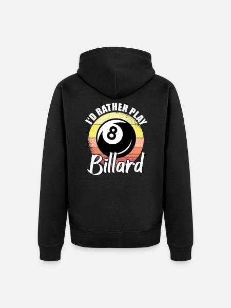 Billiards 8-ball - Unisex Premium Organic Zip Hoodie - black