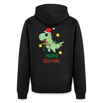 Joyeux Rex-Mas Ugly Noël XMAS X-Mas - Veste à capuche bio Premium Unisexe - noir - Dos - Nico (187cm)