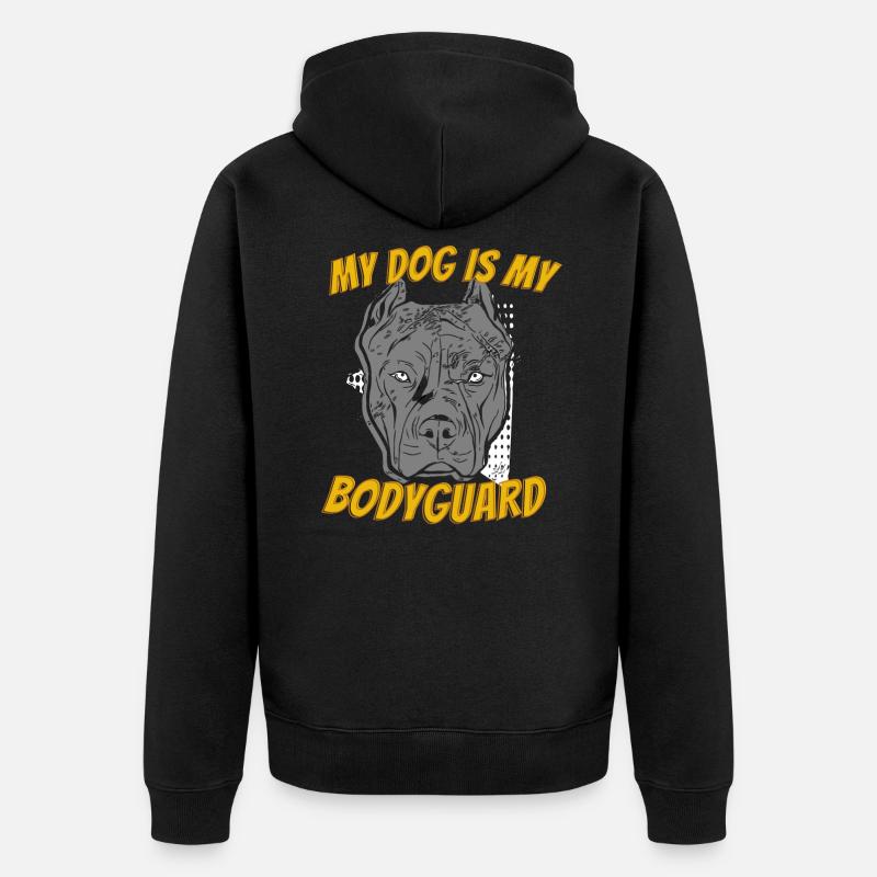 American Bully Pitbull - Unisex Premium Bio Zip Hoodie - Schwarz