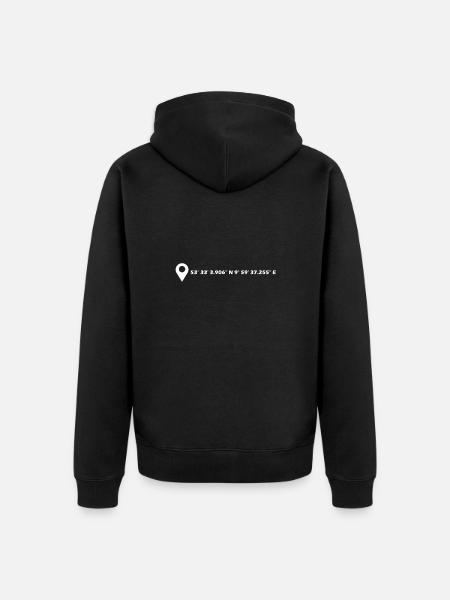 Coordonnées de Hambourg - Veste à capuche bio Premium Unisexe - noir