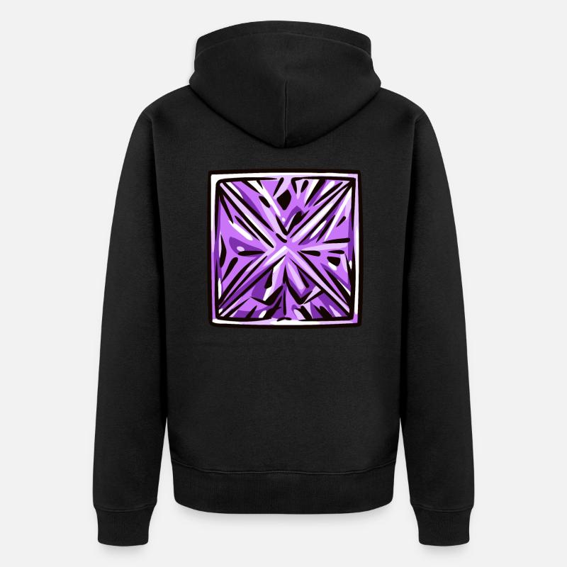 Pierre précieuse de diamant - Veste à capuche bio Premium Unisexe - noir