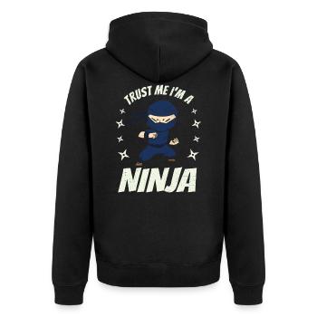 Je suis un ninja - Veste à capuche bio Premium Unisexe - noir - Dos - Nico (187cm)