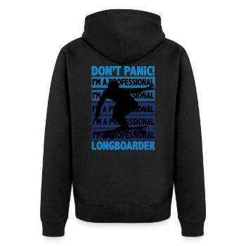 Longboard - Veste à capuche bio Premium Unisexe - noir - Dos - Nico (187cm)