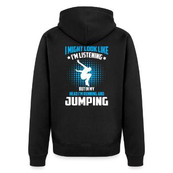 Parkour Freerunning - Veste à capuche bio Premium Unisexe - noir - Dos - Nico (187cm)