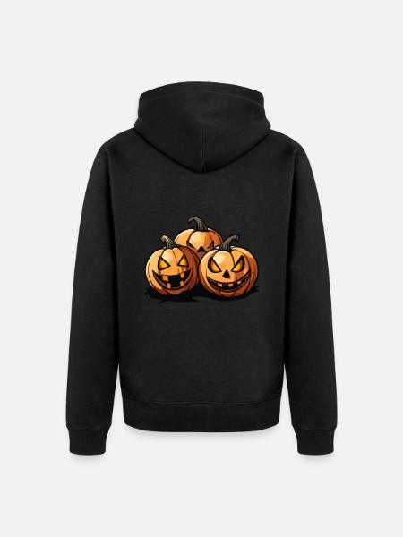Pumpkin Halloween Party - Unisex Premium Organic Zip Hoodie - black