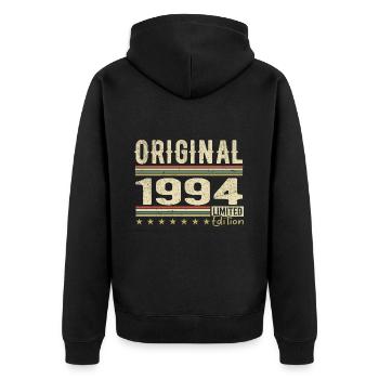 Original 1994 - Cadeau D’anniversaire Rétro 1994 - Veste à capuche bio Premium Unisexe - noir - Dos - Nico (187cm)
