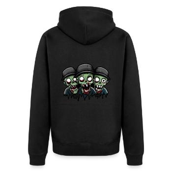 Zombies Halloween - Veste à capuche bio Premium Unisexe - noir - Dos - Nico (187cm)
