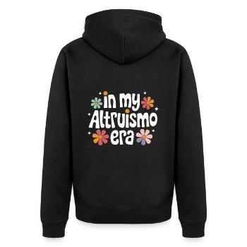Altruisme Don désintéressé Donner d’école - Veste à capuche bio Premium Unisexe - noir - Dos - Nico (187cm)