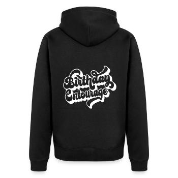 Birthday Entourage Matching Group Birthday Party - Unisex Premium Organic Zip Hoodie - black - Back - Nico (187cm)