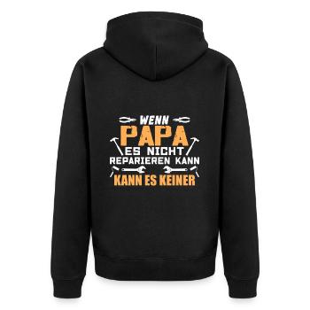 Si papa ne peut pas le réparer, personne ne le peut - Veste à capuche bio Premium Unisexe - noir - Dos - Nico (187cm)