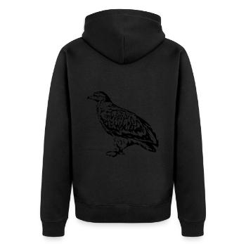 Faucons Oiseaux Oiseaux - Veste à capuche bio Premium Unisexe - noir - Dos - Nico (187cm)