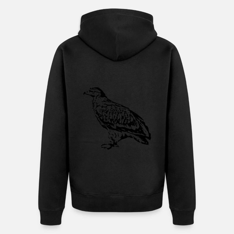 Faucons Oiseaux Oiseaux - Veste à capuche bio Premium Unisexe - noir