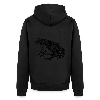 Crapaud Grenouille Graphique Amphibien Aquatique Grenouille Amoureux - Veste à capuche bio Premium Unisexe - noir - Dos - Nico (187cm)