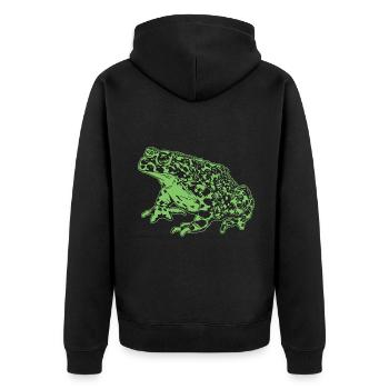 Crapaud Grenouille Graphique Amphibien Aquatique Grenouille Amoureux - Veste à capuche bio Premium Unisexe - noir - Dos - Nico (187cm)