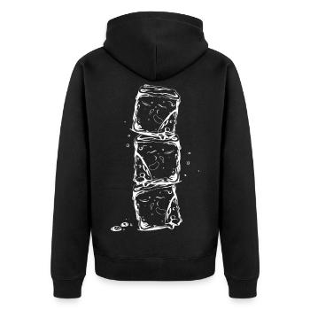 Glaçons et gouttes d'eau - Veste à capuche bio Premium Unisexe - noir - Dos - Nico (187cm)
