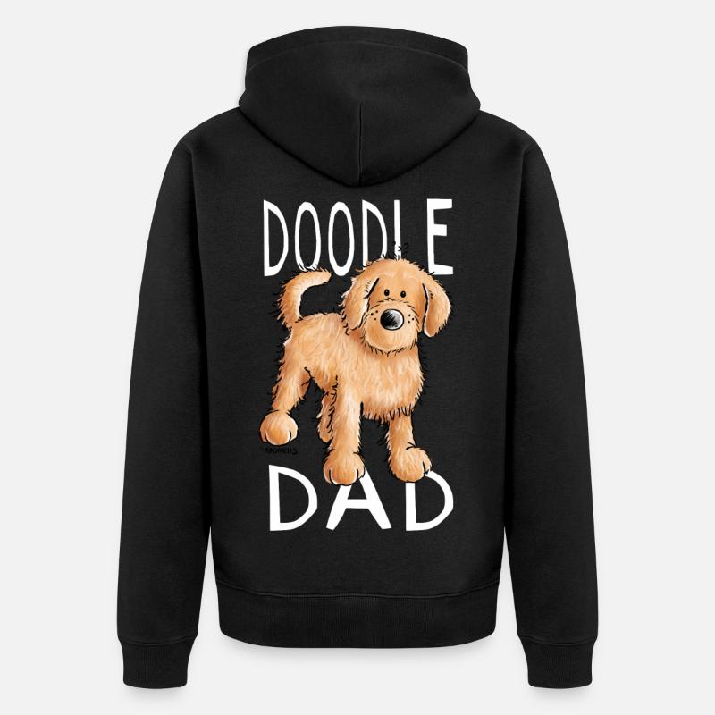 Drôle Doodle Chien - Cadeau - Veste à capuche bio Premium Unisexe - noir