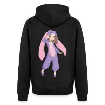 Mangas - Veste à capuche bio Premium Unisexe - noir - Dos - Nico (187cm)