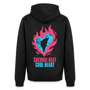 Tamoul Tamilisch Sri Lanka Chennai Chaleur Cool Coeur - Veste à capuche bio Premium Unisexe - noir - Dos - Nico (187cm)